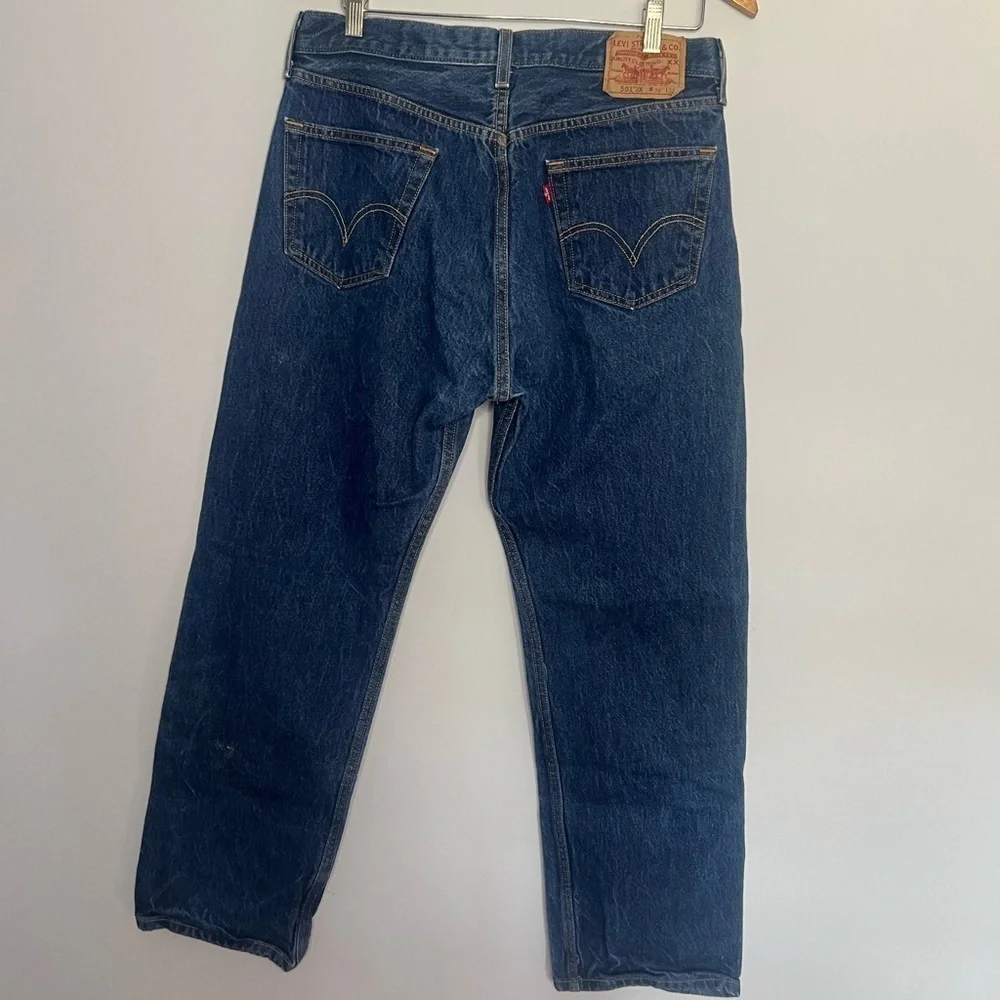 Levi’s 501 XX Dark Wash Straight Leg Button Fly Jeans 36x32